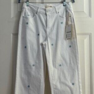 Charlie B white flower jeans